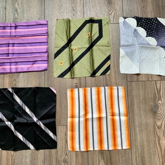 Pocket Square Scarfs Of 5 - Picture 1 of 10